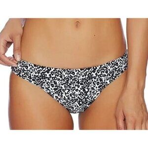 New Splendid Reversible Bikini Bottoms Womens M Tropic Spots Retro Black Blue